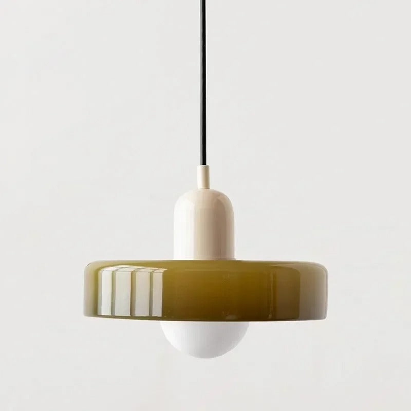 Two-Tone Glass Drop Ceiling Light Fixture for Kitchen Island Dining Room Modern Hanging Lamp | Thomler
