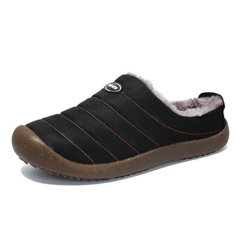 Men's Fleece-Lined Slippers with Non-Slip Sole for Indoor & Outdoor Winter Comfort | Thomler