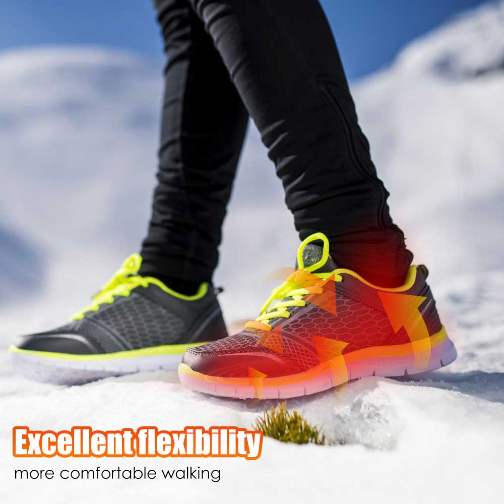 Rechargeable Heated Insoles with 3 Temperature Settings for Winter | Battery-Powered Foot Warmers for Men & Women | USB-Charged Heat | Thomler