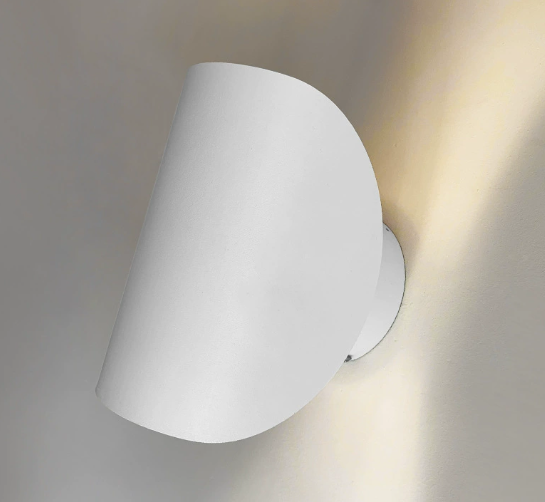 Dual-Beam LED Wall Sconce Black White Aluminum Indoor Outdoor 6W 3000K Warm Light Fixture Hallway Living Room Bedroom Entryway | Thomler
