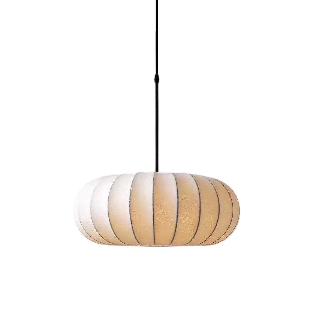 Silk Pendant Light – Modern Dome Ceiling Fixture for Dining Room, Kitchen Island & Living Room – 3000K Warm White LED with Adjustable Cord | Thomler
