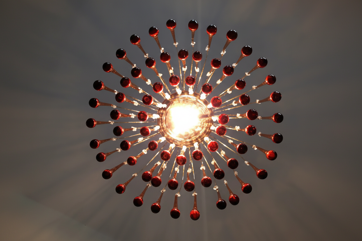 Pendant Light Amber Glass 60.0 cm Gold Dining Room Art Deco Chandelier Ceiling Fixture Adjustable Hanging Lamp | Thomler
