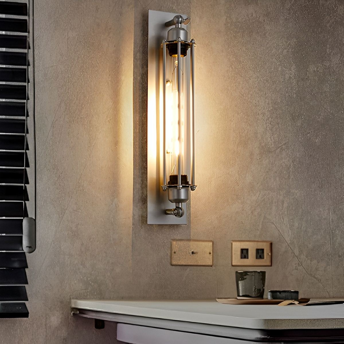 Wall Sconce Iron LED 18.5 in Warm White Indoor Lighting Vintage Industrial Decor Hallway Living Room Bedroom Kitchen Bathroom | Thomler