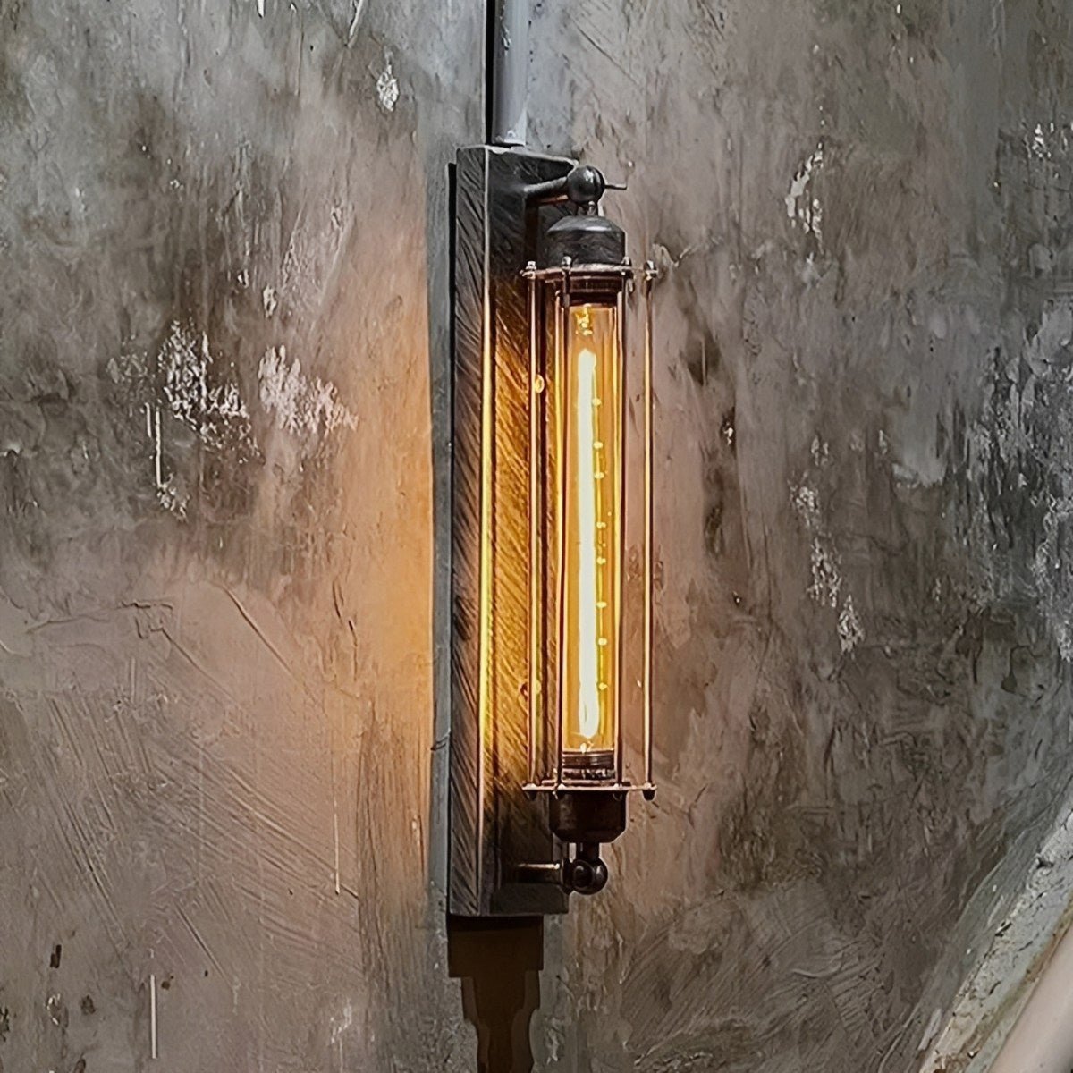 Retro Hardwired Metal Sconce with Glass Shade – 1 to 4 Bulbs – 7 Finishes – Workshop Farmhouse Hallway Lighting | Thomler