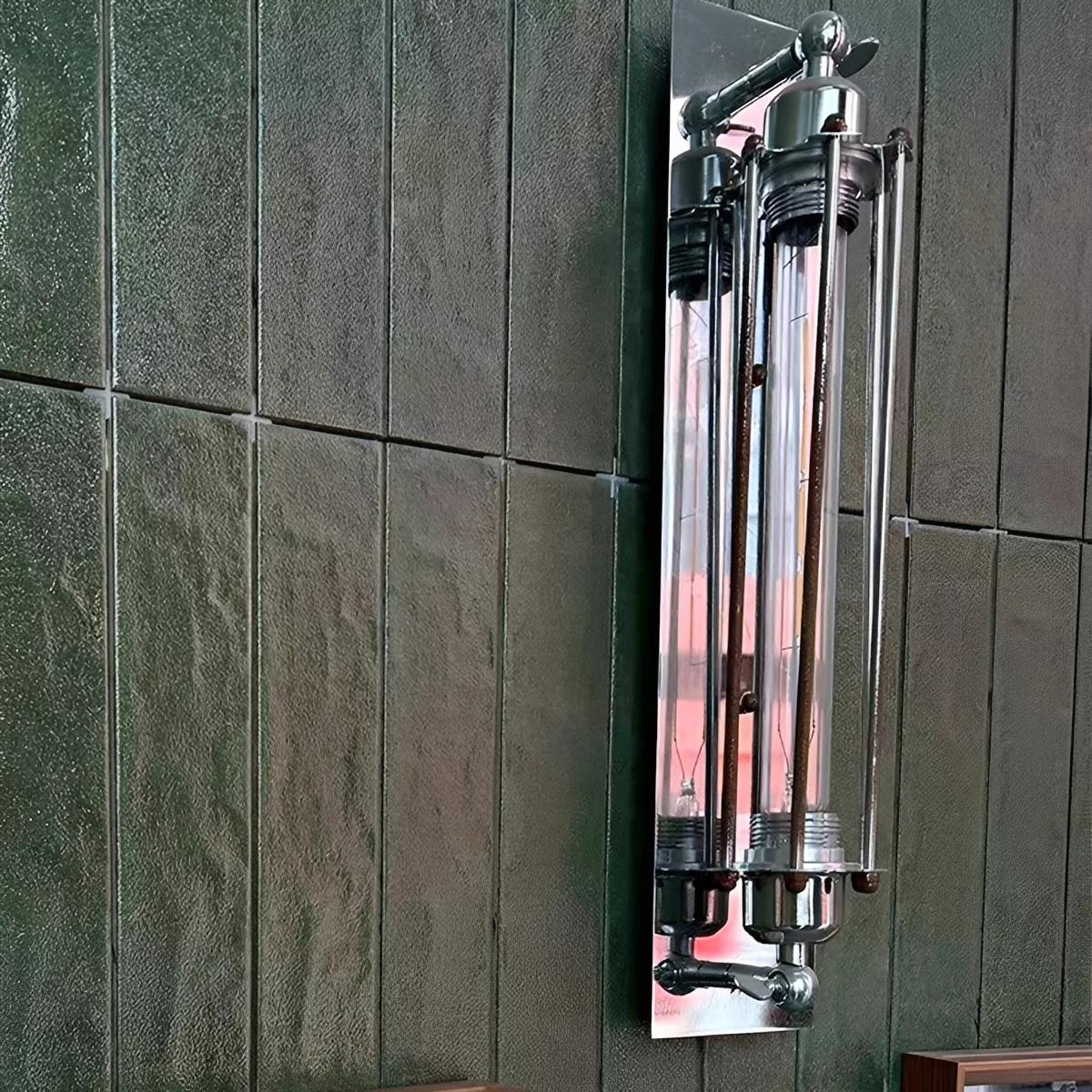 Retro Hardwired Metal Sconce with Glass Shade – 1 to 4 Bulbs – 7 Finishes – Workshop Farmhouse Hallway Lighting | Thomler