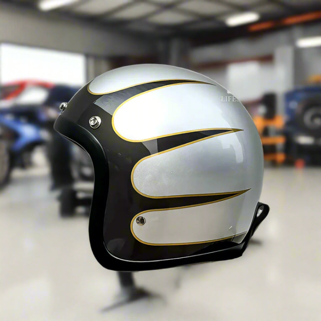 Half-Shell Retro Motorcycle Helmet DOT ECE Approved Open Face Cruiser Riding Headgear for Men Women Street Bike Chopper Bobber Scooter | Thomler