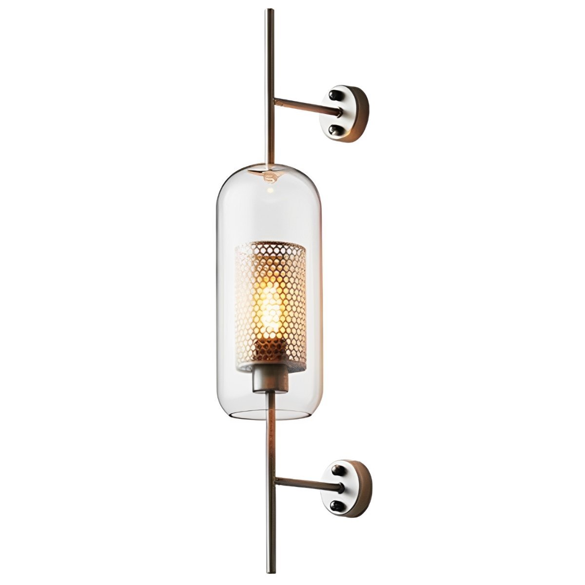 Wall Lamp Glass Globe 25.0 cm Black Bedroom Hallway Industrial Bedside Lighting Sconce E27 Warm White | Thomler