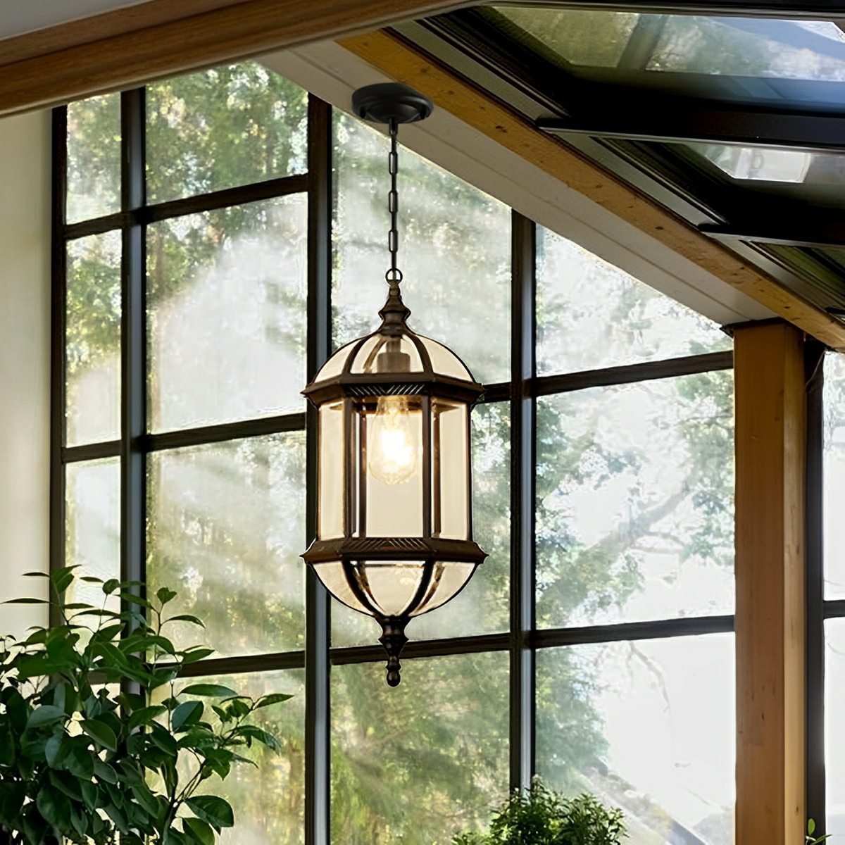 Old-World Cylinder LED Hanging Fixture for Patios, Porches & Outdoor Spaces – Die-Cast Aluminum | Thomler