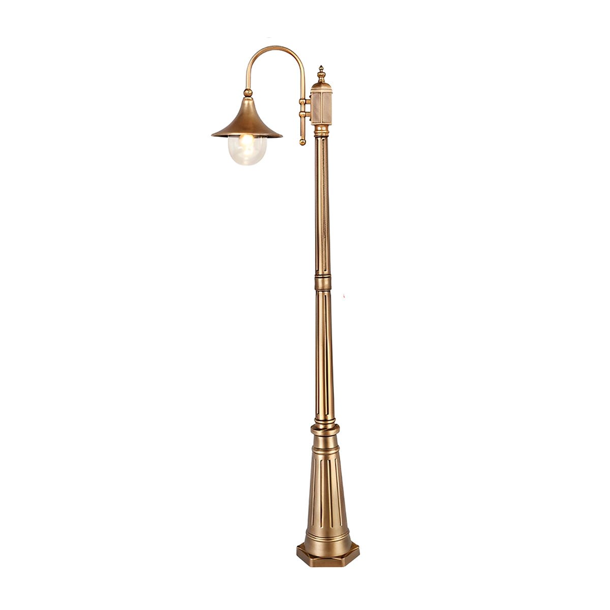 Outdoor Pole Light Die-Cast Aluminum 78.7 in Black Warm White Villa Garden Pathway Lighting Retro Vintage Style | Thomler