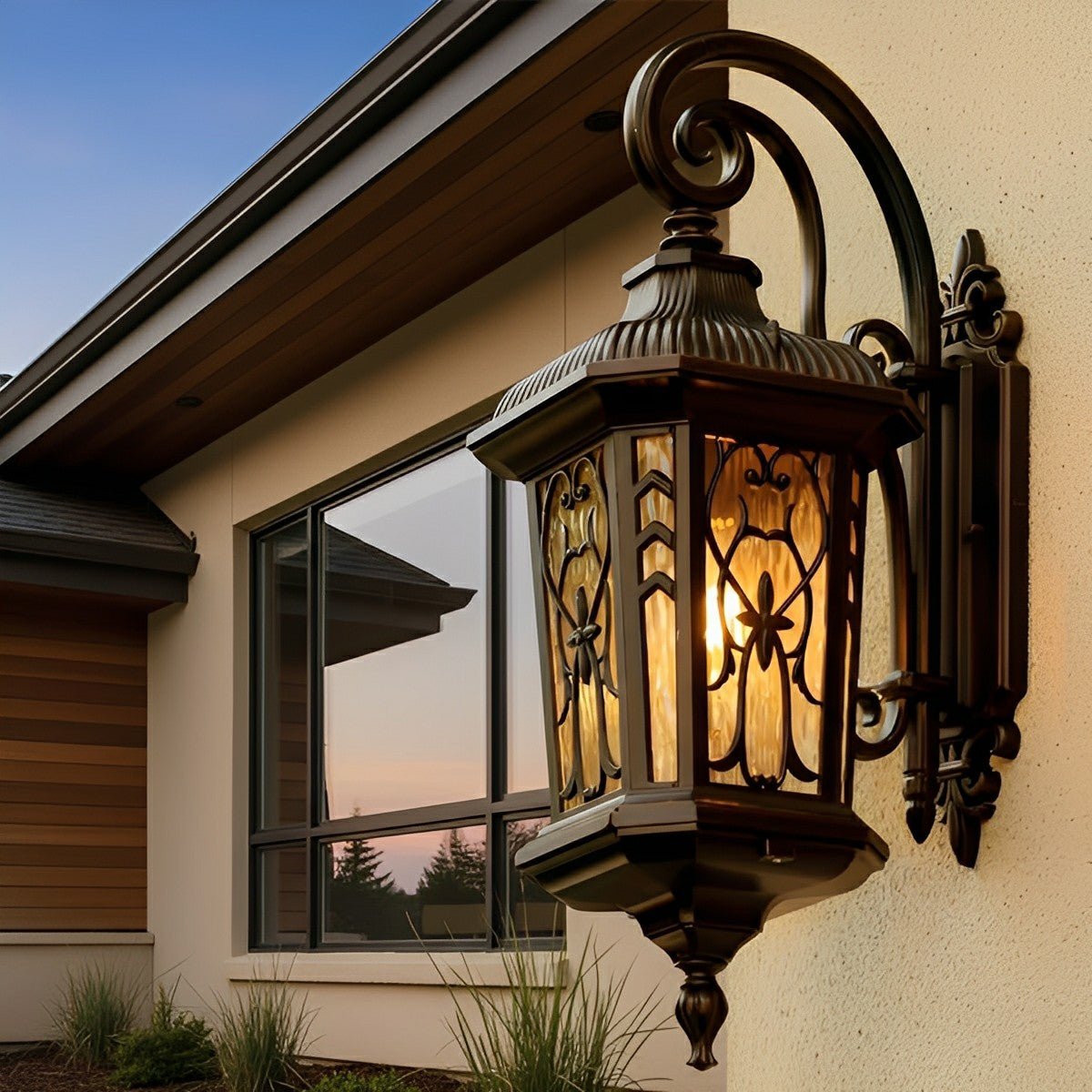 Wall Light Cast Aluminium E27 52.0 cm Dark Bronze Outdoor Porch Lantern Waterproof Exterior Facade Lamp | Thomler