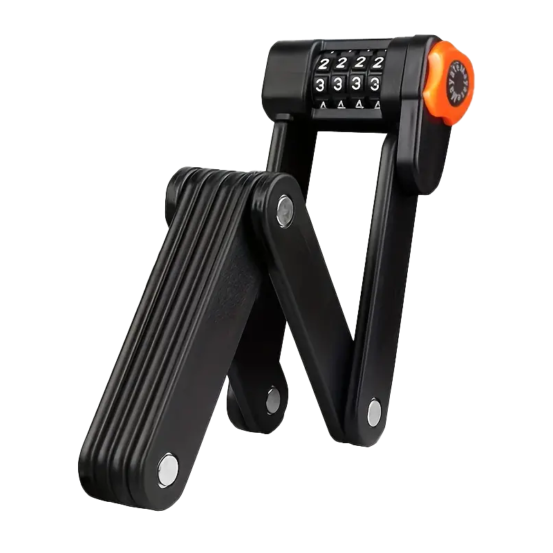 Heavy-Duty Folding Bike Lock with 4-Digit Combo Steel Chain Anti-Theft Security for Bicycles | Thomler