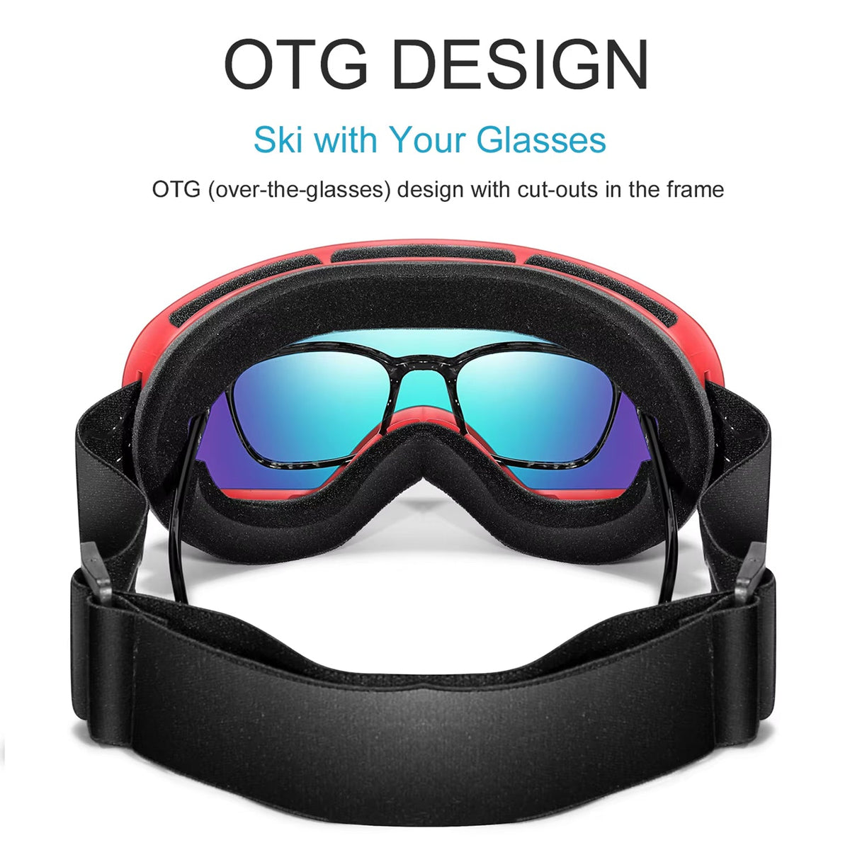 Anti-Fog Snow Goggles for Skiing & Snowboarding – UV400 Protection, OTG Compatible, Lightweight 4 oz Design | Thomler