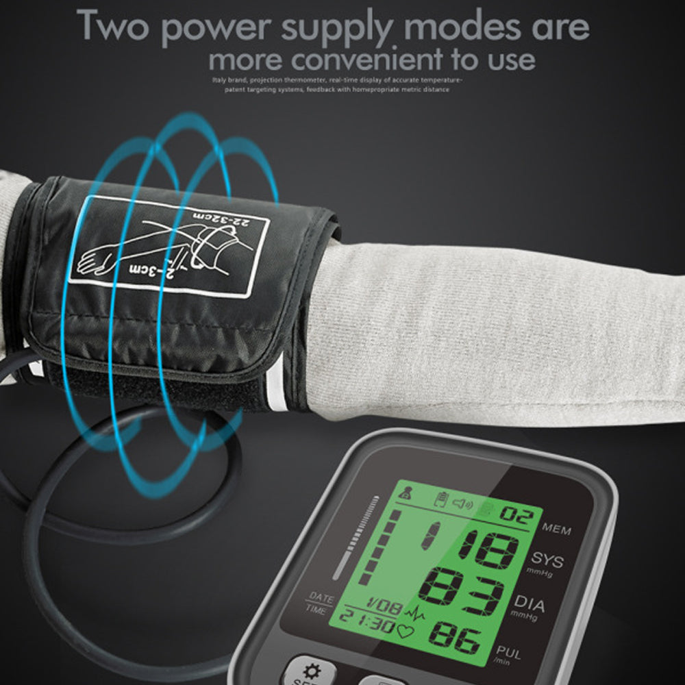 Upper Arm Blood Pressure Monitor with Color-Coded Readings & Dual-User Memory for Home Health Tracking | Thomler