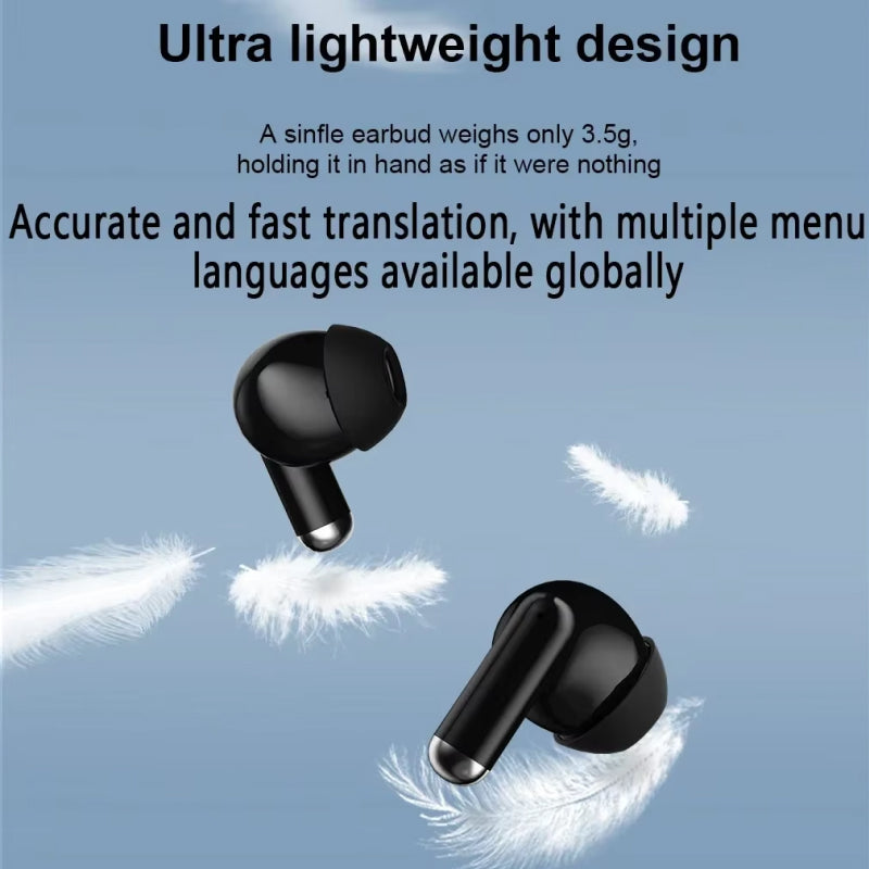 Real-Time Translation Earbuds with 144 Language Support & Bluetooth 5.3 for Travel, Business & Everyday Conversations | Thomler