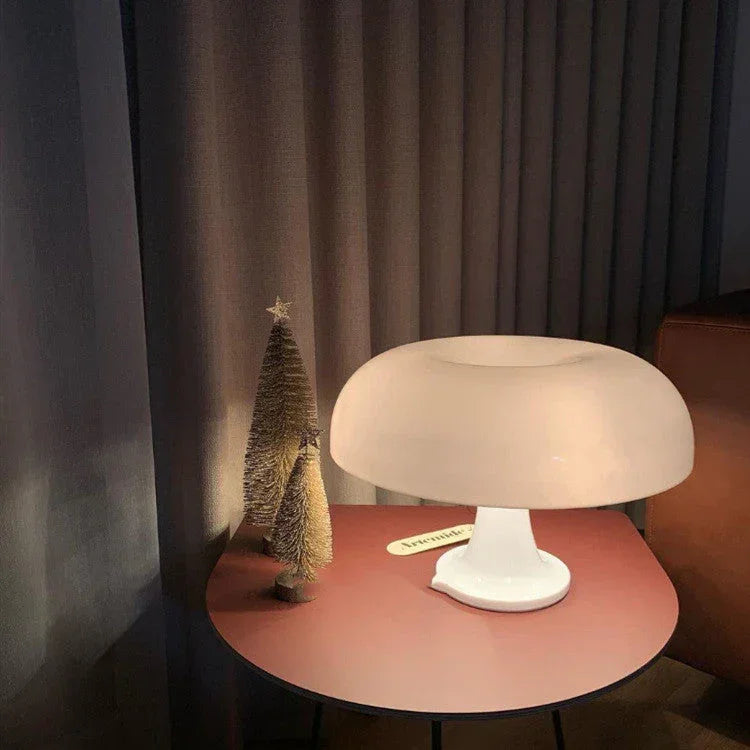 Table Lamp PVC 28.0 cm Orange Bedroom Living Room Mushroom Desk Light Retro Accent Lighting | Thomler