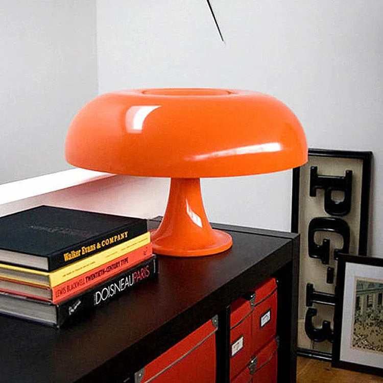 Table Lamp PVC 28.0 cm Orange Bedroom Living Room Mushroom Desk Light Retro Accent Lighting | Thomler