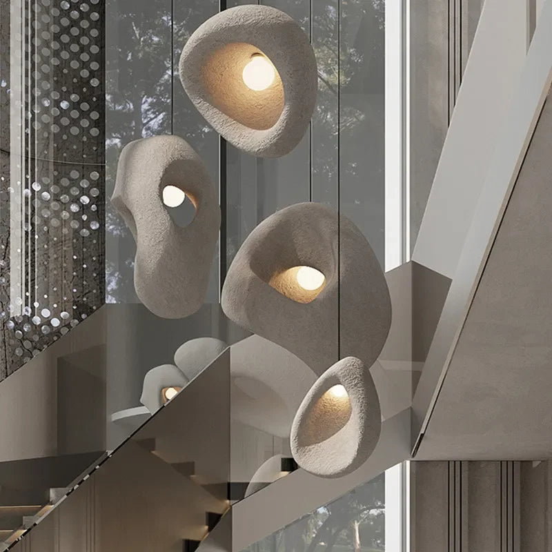 Pendant Light Resin E27 110–120V Hanging Living Room Sculptural Ceiling Fixture Modern Minimalist Artistic Lighting | Thomler