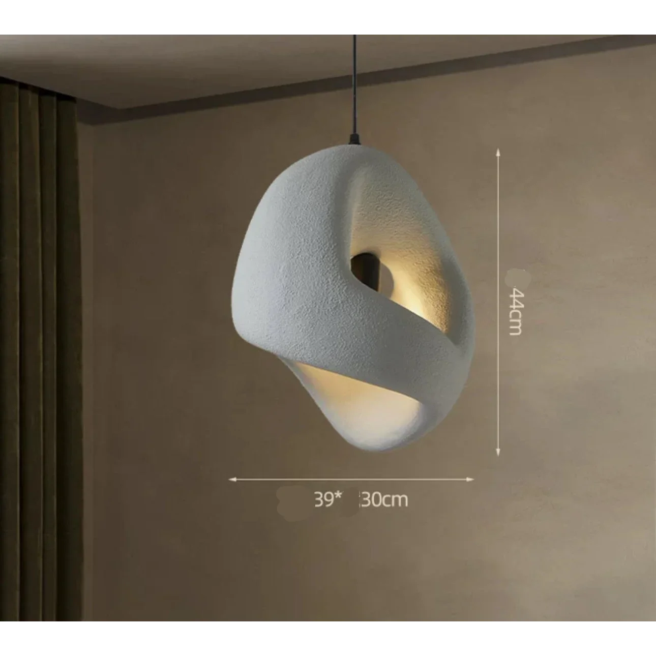 Pendant Light Resin E27 110–120V Hanging Living Room Sculptural Ceiling Fixture Modern Minimalist Artistic Lighting | Thomler