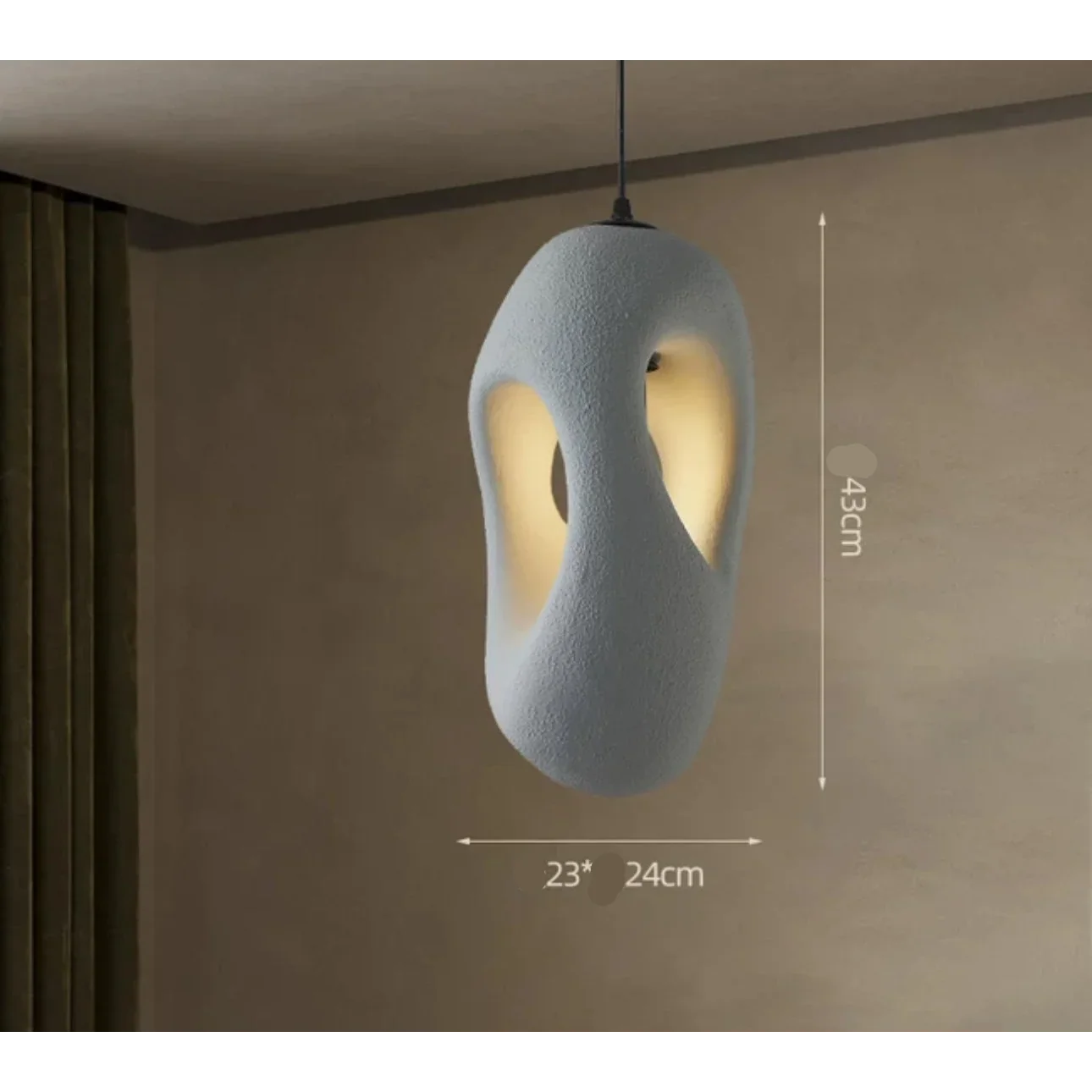 Pendant Light Resin E27 110–120V Hanging Living Room Sculptural Ceiling Fixture Modern Minimalist Artistic Lighting | Thomler