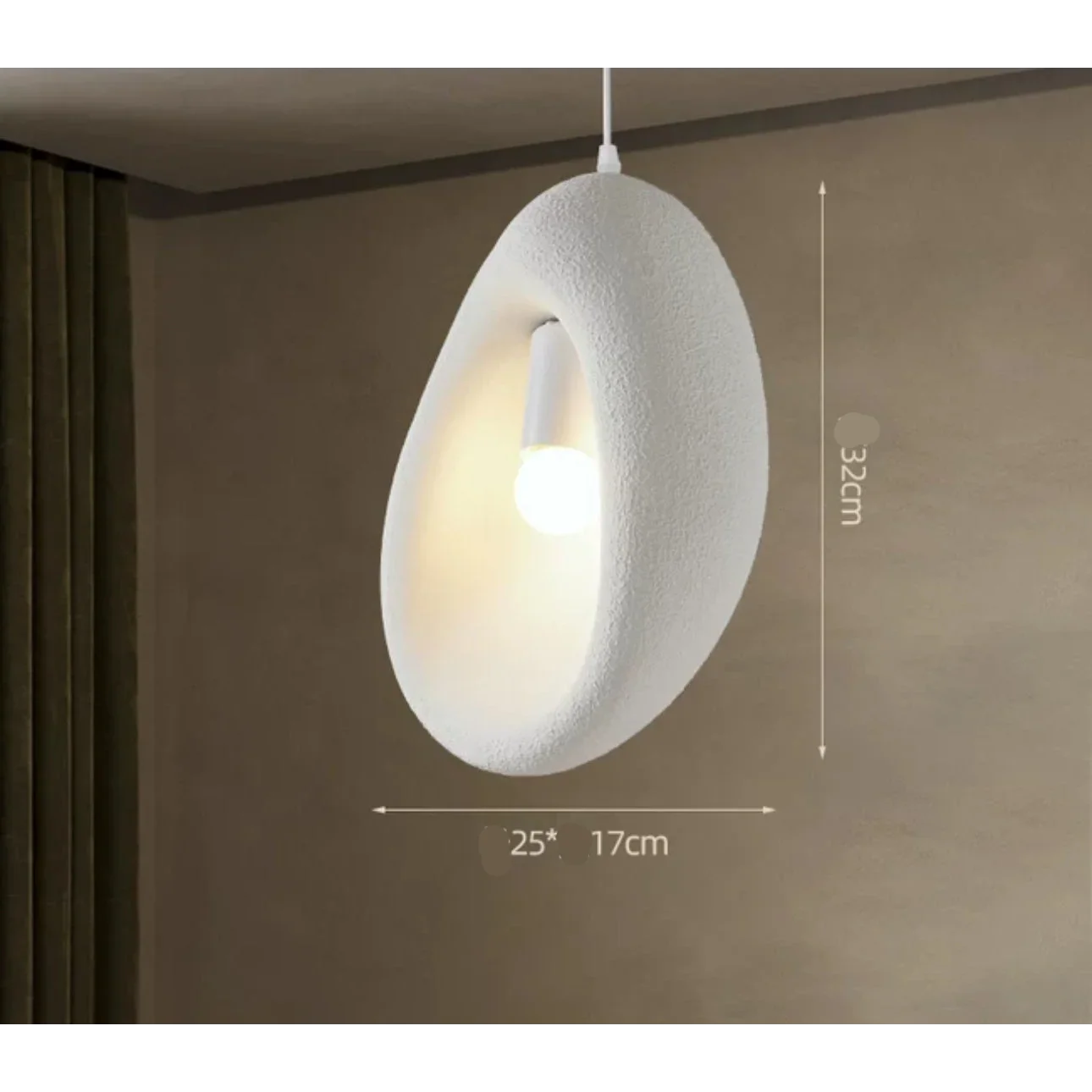 Pendant Light Resin E27 110–120V Hanging Living Room Sculptural Ceiling Fixture Modern Minimalist Artistic Lighting | Thomler