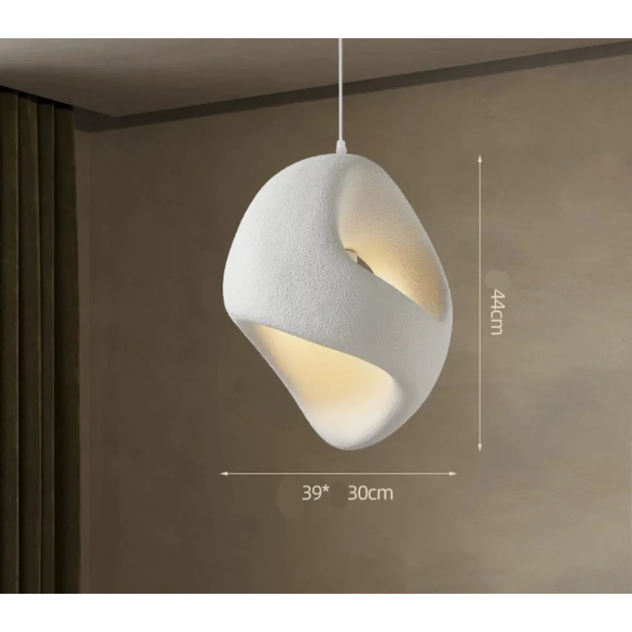 Pendant Light Resin E27 110–120V Hanging Living Room Sculptural Ceiling Fixture Modern Minimalist Artistic Lighting | Thomler