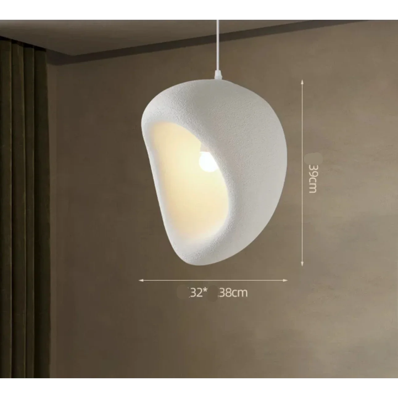 Pendant Light Resin E27 110–120V Hanging Living Room Sculptural Ceiling Fixture Modern Minimalist Artistic Lighting | Thomler