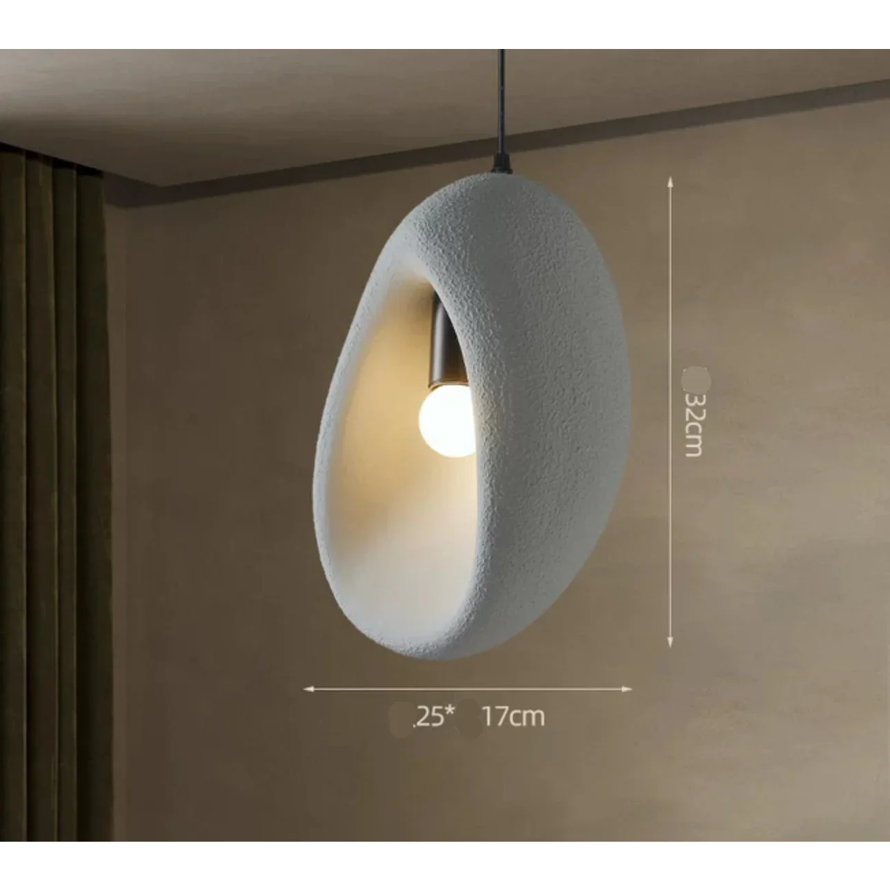 Pendant Light Resin E27 110–120V Hanging Living Room Sculptural Ceiling Fixture Modern Minimalist Artistic Lighting | Thomler