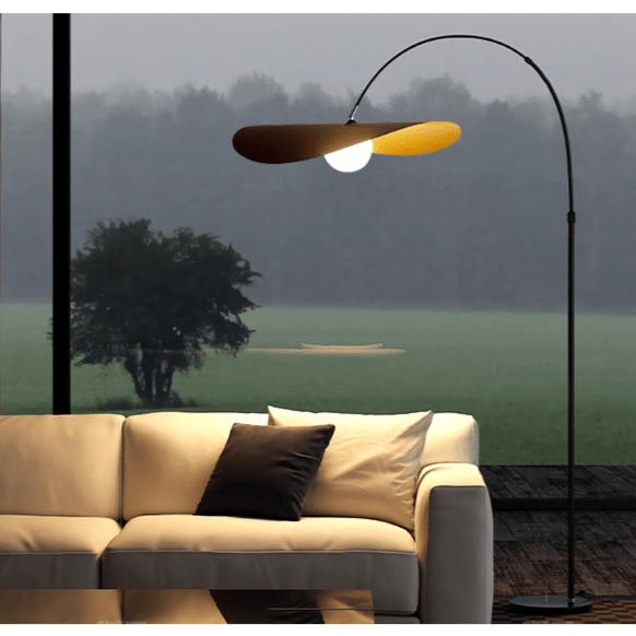 Minimalist Standing Lamp with Ambient LED Glow – Handcrafted Iron & Acrylic Design for Living Room & Bedroom | Thomler