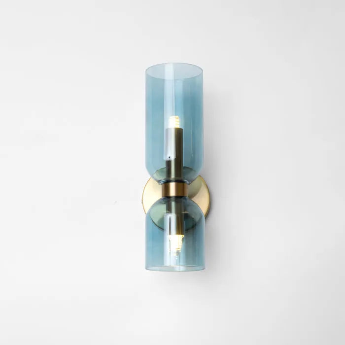 Wall Lamp Glass Double Shade 42.0 cm White Hallway Bedroom Ambient Lighting Decorative Sconce Modern Interior Accent Light | Thomler