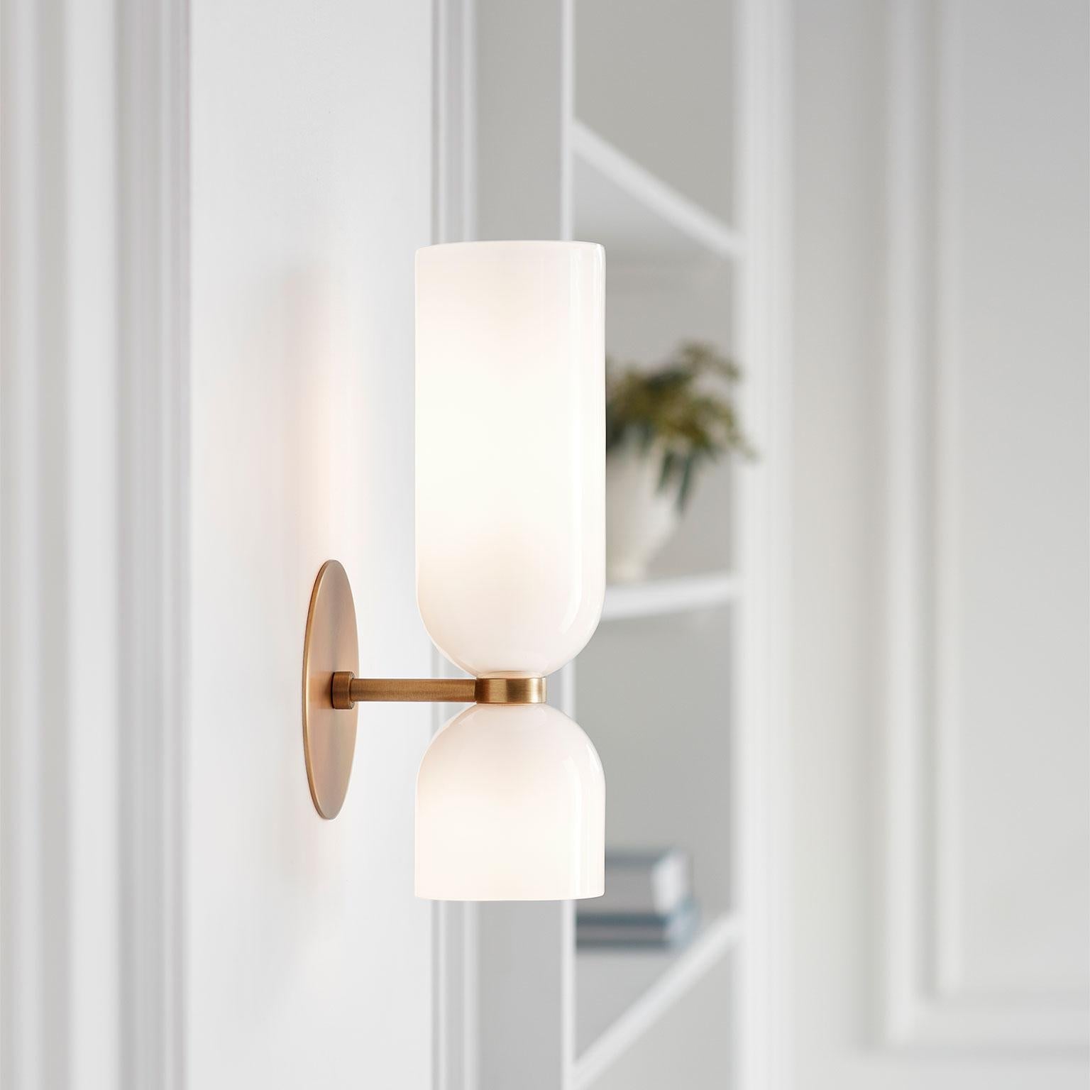 Wall Lamp Glass Cylinder E12 Hardwired Indoor Bedroom Living Room Modern Sconce Accent Lighting Fixture | Thomler