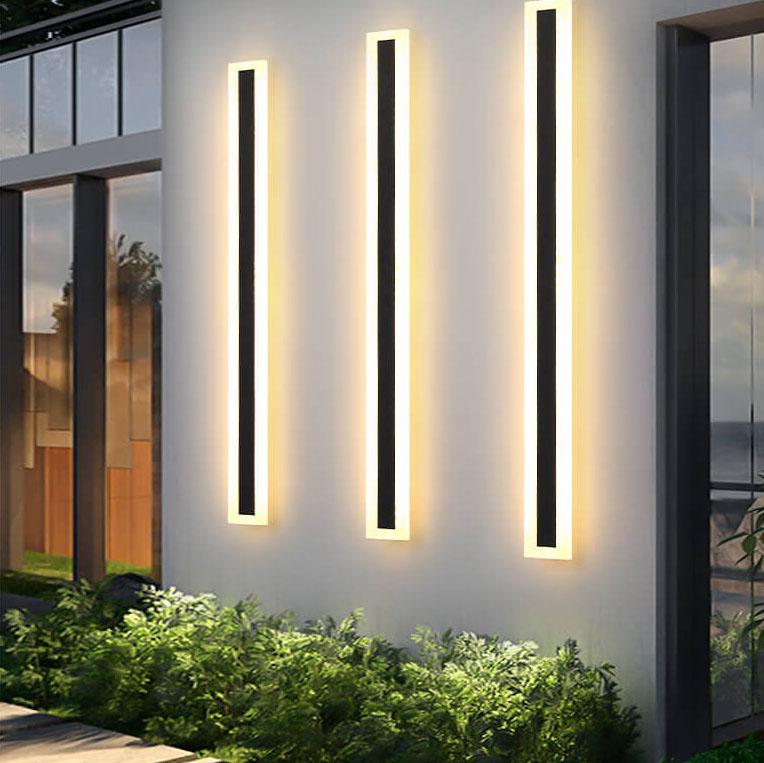 Vertical LED Outdoor Wall Light Fixture – Waterproof Aluminum Sconce for Home Facade, Patio & Entryway – Modern Architectural Exterior | Thomler