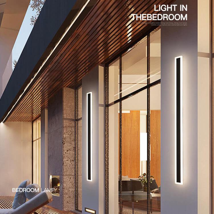 Vertical LED Outdoor Wall Light Fixture – Waterproof Aluminum Sconce for Home Facade, Patio & Entryway – Modern Architectural Exterior | Thomler