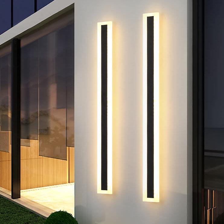 Vertical LED Outdoor Wall Light Fixture – Waterproof Aluminum Sconce for Home Facade, Patio & Entryway – Modern Architectural Exterior | Thomler