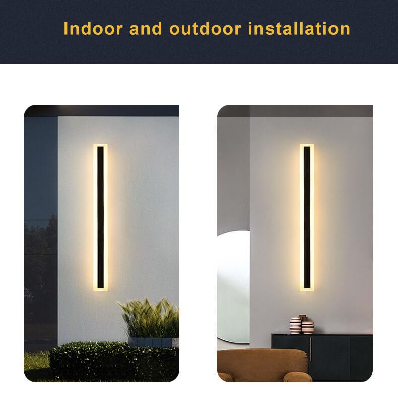 Vertical LED Outdoor Wall Light Fixture – Waterproof Aluminum Sconce for Home Facade, Patio & Entryway – Modern Architectural Exterior | Thomler