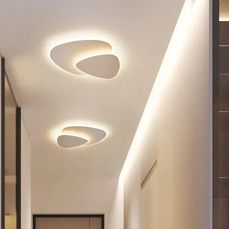 Ceiling Light Metal Acrylic 15.7 in Adjustable White Bedroom Living Room Hallway Multi-Layer Modern LED Fixture | Thomler