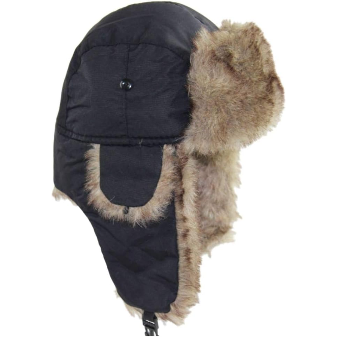 Insulated Winter Aviator Hat with Ear Flaps & Chin Strap – Windproof Faux Fur-Lined Cap for Men & Women – Cold Weather Headwear | Thomler