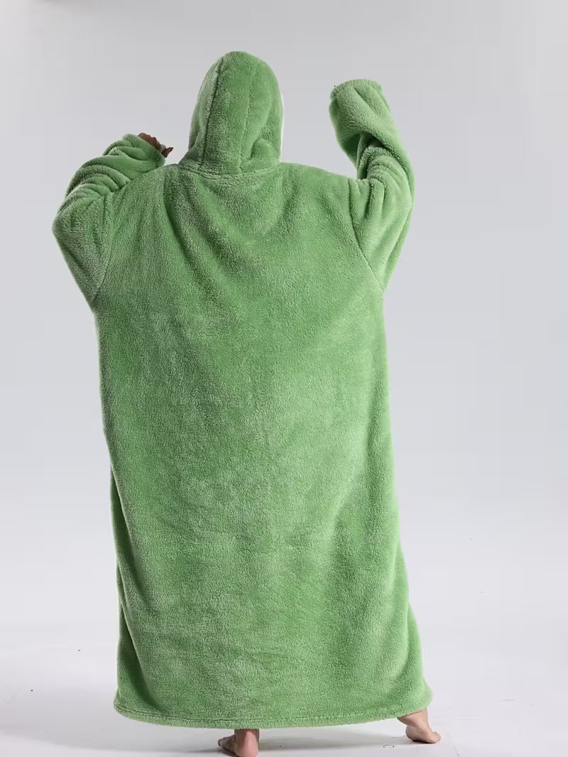 Oversized Wearable Blanket Hoodie with Sleeves & Pocket – Plush Throw for Couch, Bed, Camping – One Size Adults | Thomler