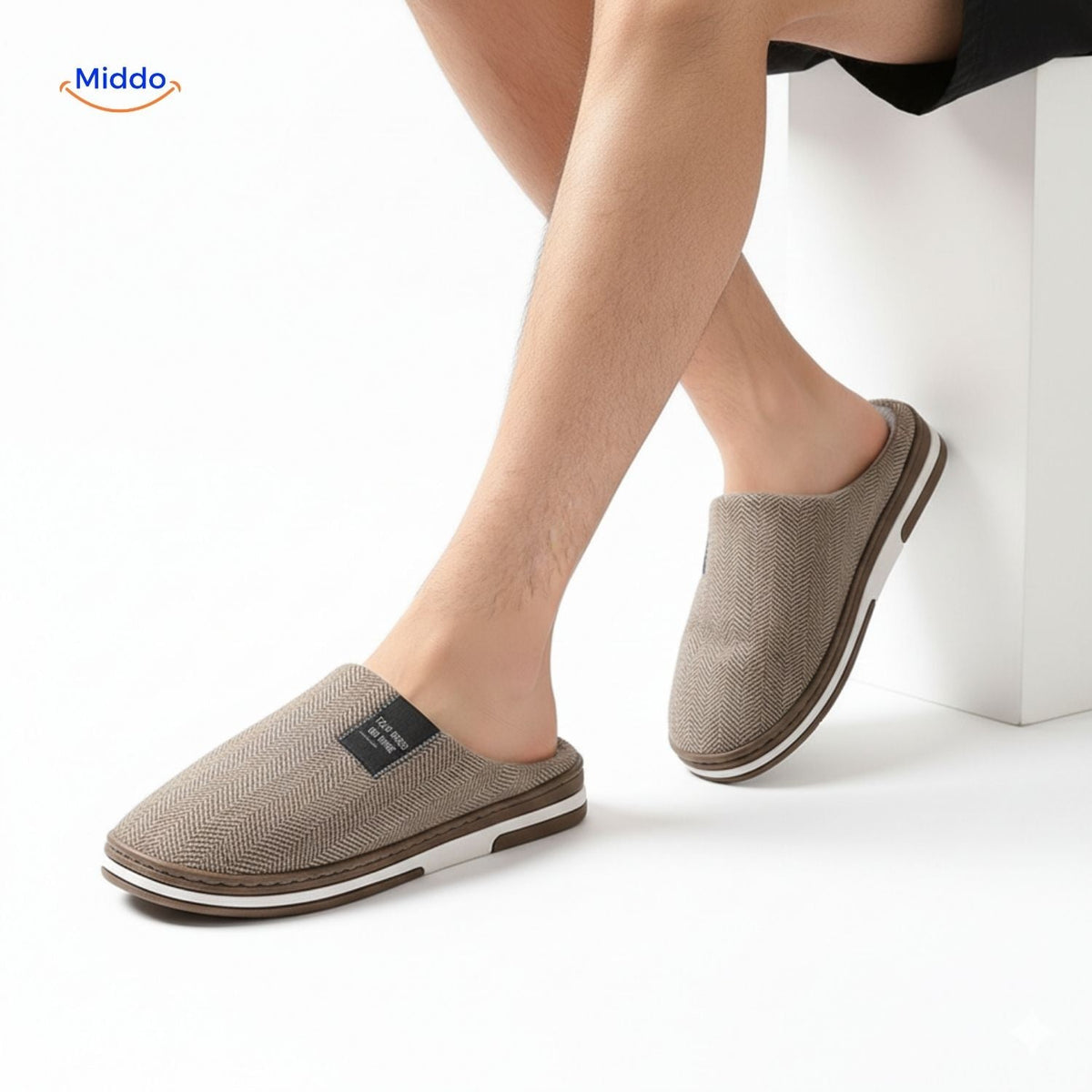Plush Cotton House Slippers – Non-Slip Sole, Warm Fleece Lining for Indoor Comfort | Thomler