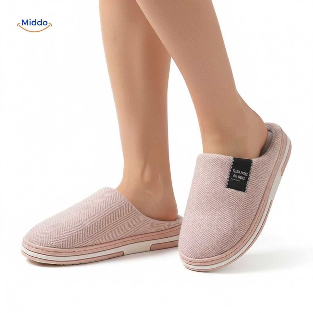 Plush Cotton House Slippers – Non-Slip Sole, Warm Fleece Lining for Indoor Comfort | Thomler