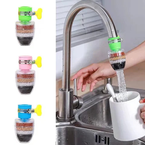 Faucet Water Filter for Kitchen & Bathroom Sink | Multi-Stage Carbon Filtration System for Home Tap | Removes Chlorine & Sediment | Thomler