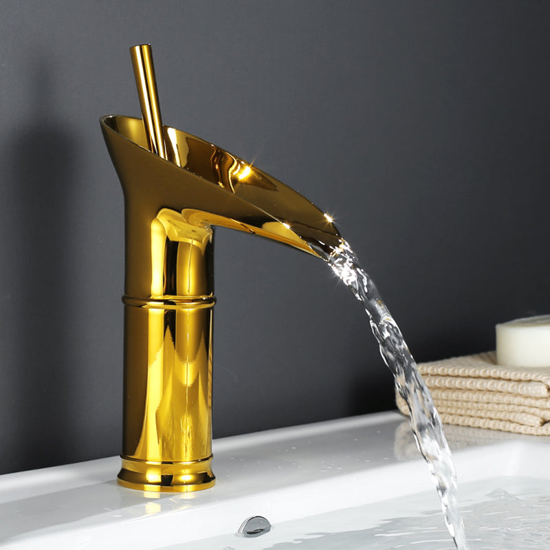 Single-Handle Waterfall Bathroom Faucet in Antique Bronze, Chrome, Gold & Black Finish for Vessel Sink | Thomler