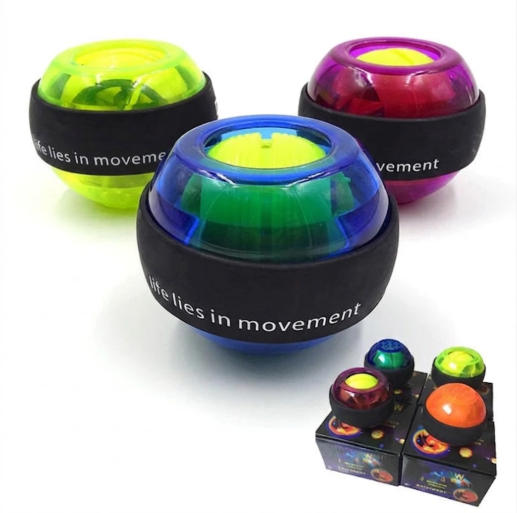 Gyroscopic Grip Strengthener Ball with LED Lights – Portable Wrist & Forearm Exerciser for Home Workouts | Thomler