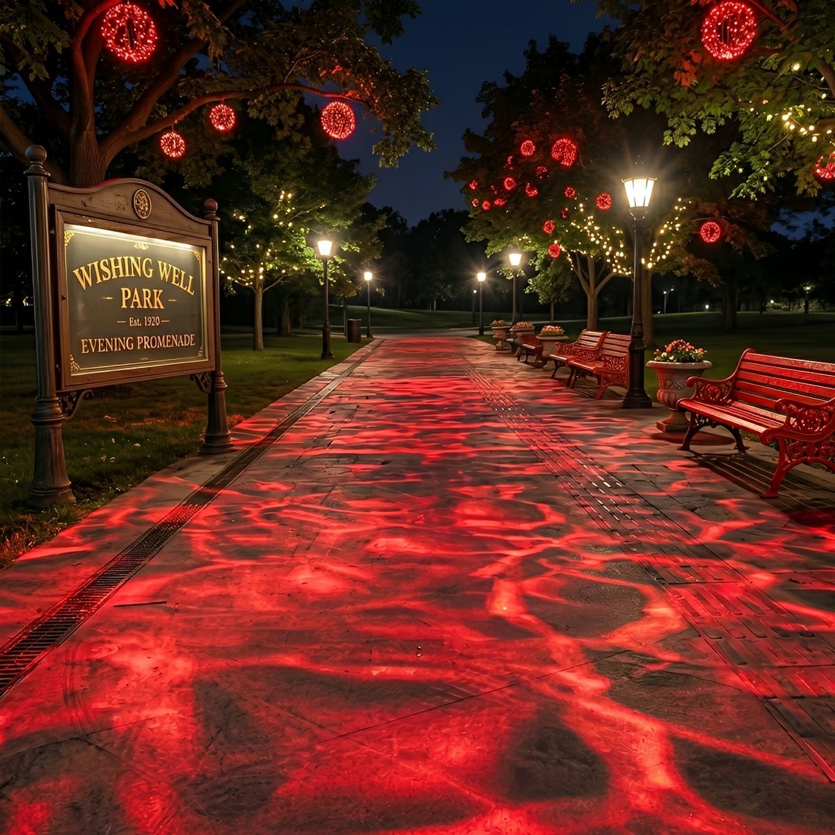 LED Ripple Effect Landscape Spotlight with Adjustable Beam for Garden, Patio & Outdoor | Thomler