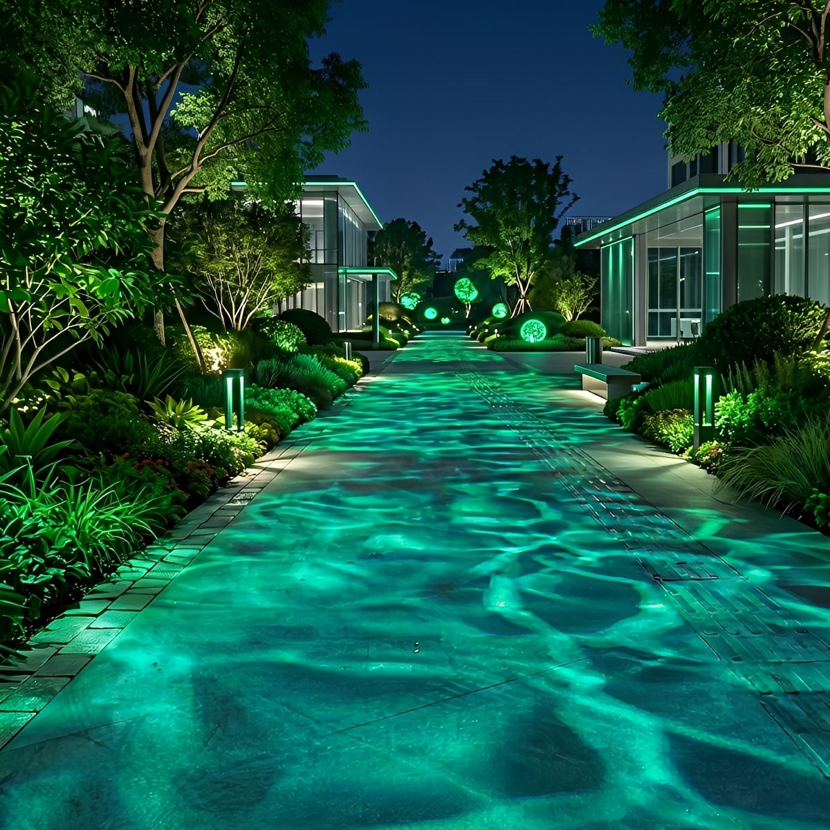 LED Ripple Effect Landscape Spotlight with Adjustable Beam for Garden, Patio & Outdoor | Thomler