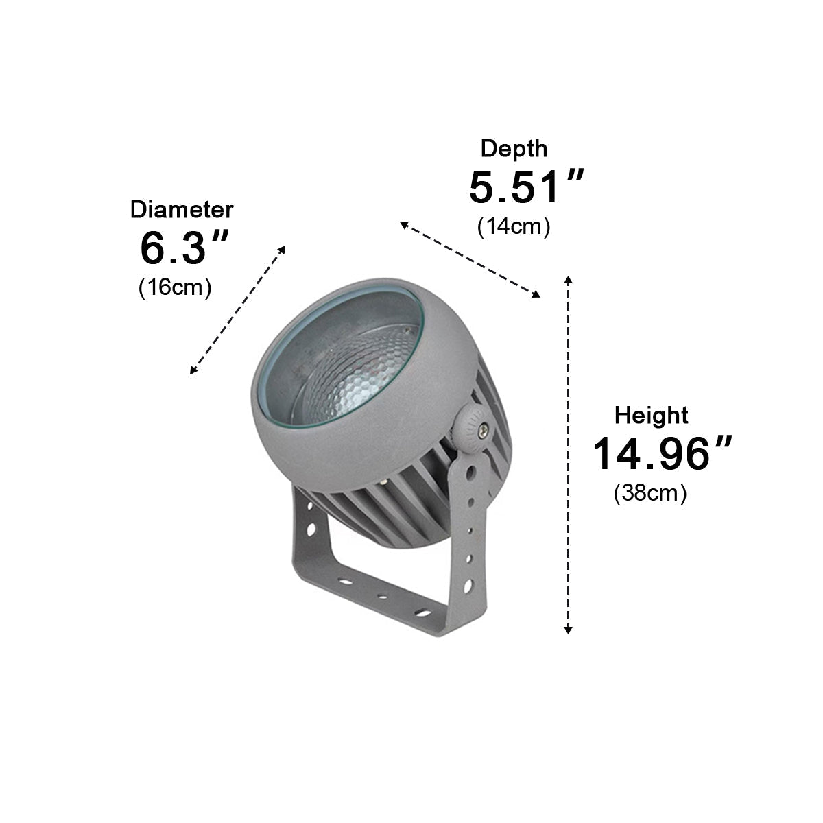 LED Ripple Effect Landscape Spotlight with Adjustable Beam for Garden, Patio & Outdoor | Thomler