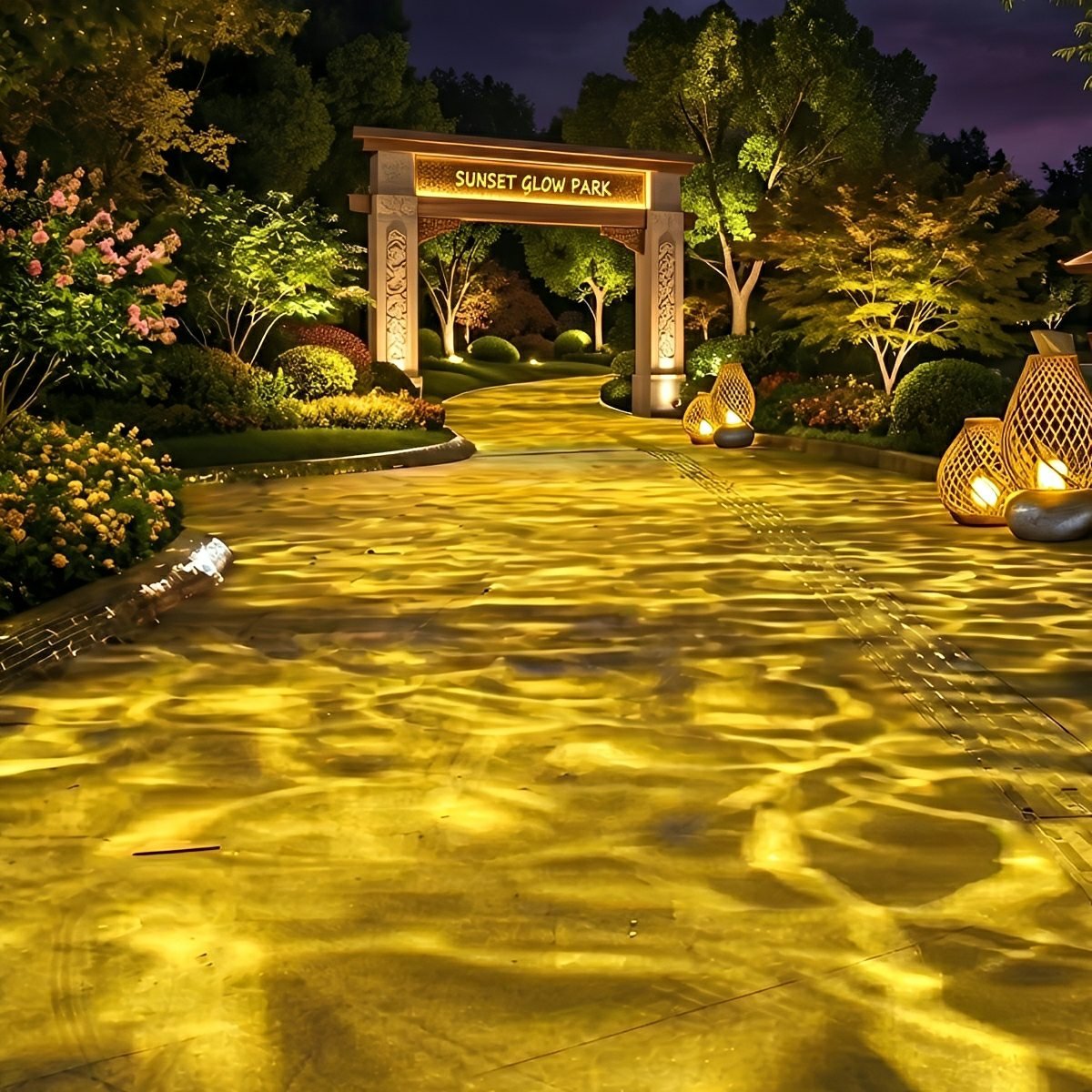 LED Ripple Effect Landscape Spotlight with Adjustable Beam for Garden, Patio & Outdoor | Thomler