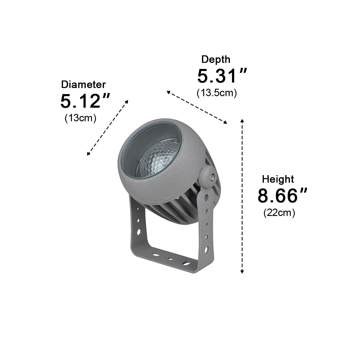 LED Ripple Effect Landscape Spotlight with Adjustable Beam for Garden, Patio & Outdoor | Thomler