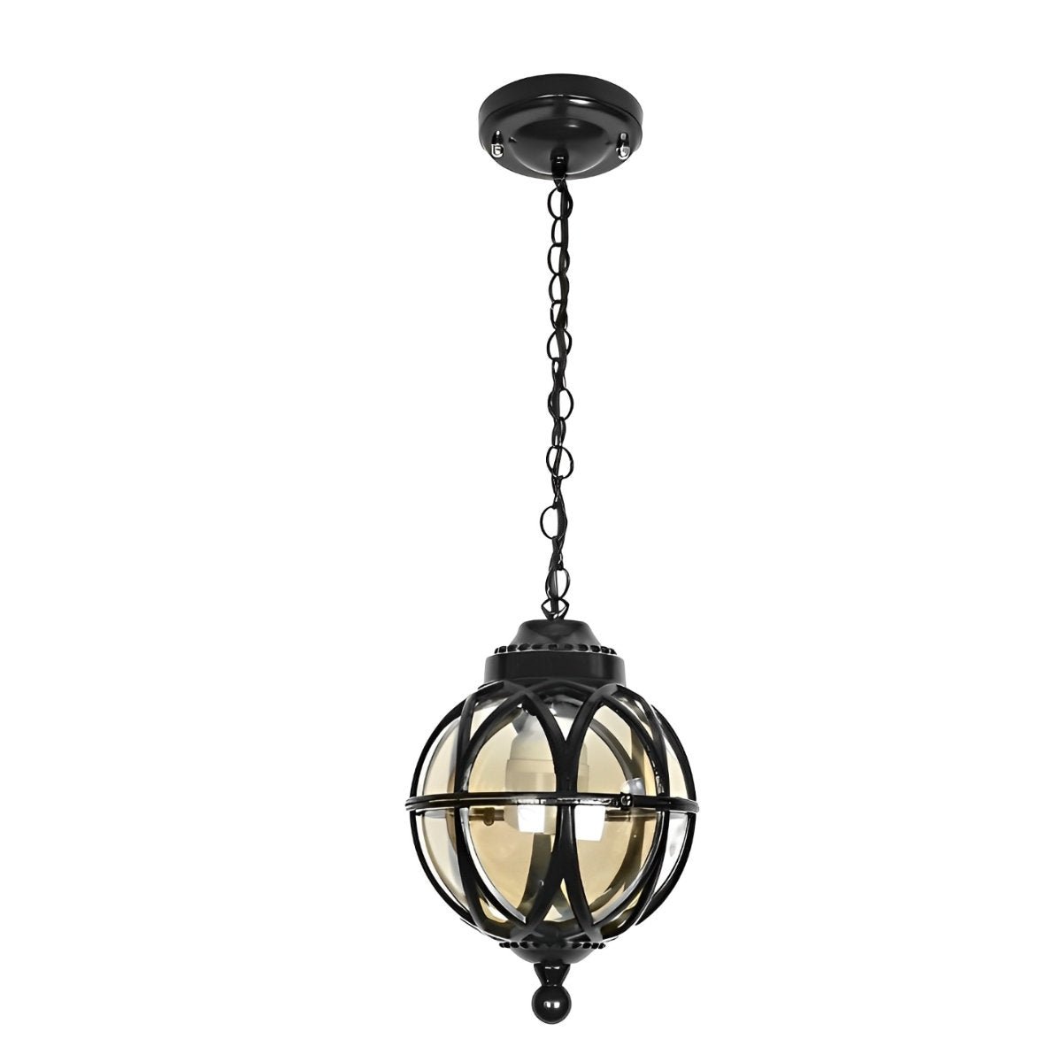 Pendant Light Aluminium Glass Globe Ø 28.0 cm Bronze Outdoor Veranda Pergola Hanging Ceiling Lantern | Thomler