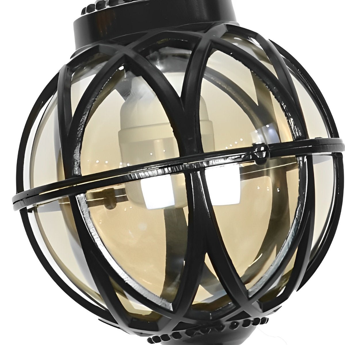 Pendant Light Aluminium Glass Globe Ø 28.0 cm Bronze Outdoor Veranda Pergola Hanging Ceiling Lantern | Thomler