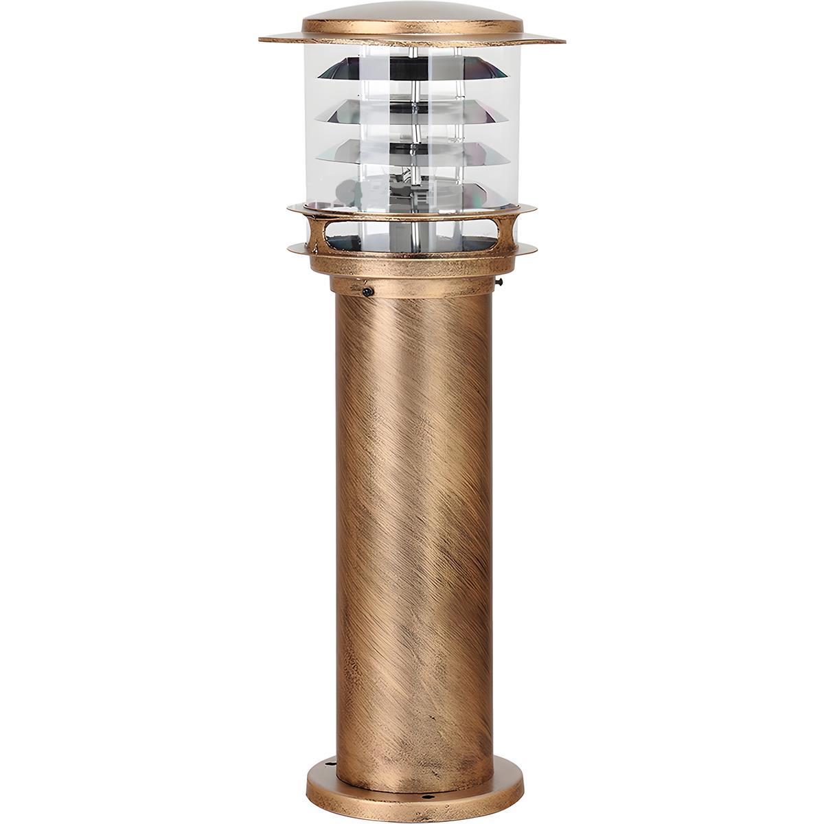 Outdoor Lawn Lamp Die-Cast Aluminum 11.8 in Tiered LED Black Garden Patio Lighting Landscape | Thomler